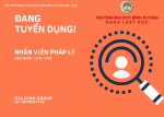 TUYỂN DỤNG NHÂN VIÊN PHÁP LÝ NỘI BỘ
